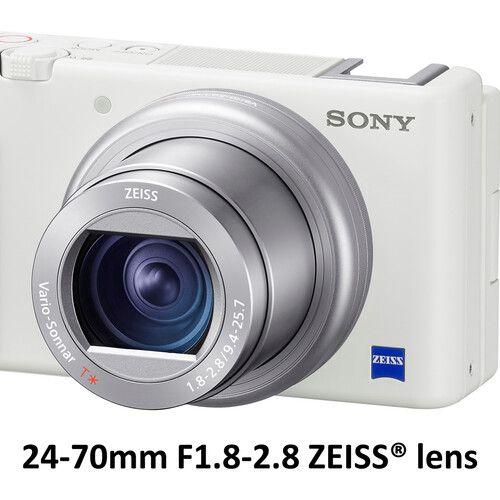 Câmera sony zv-1 vlogging (branca) - Câmera Semi e Profissional